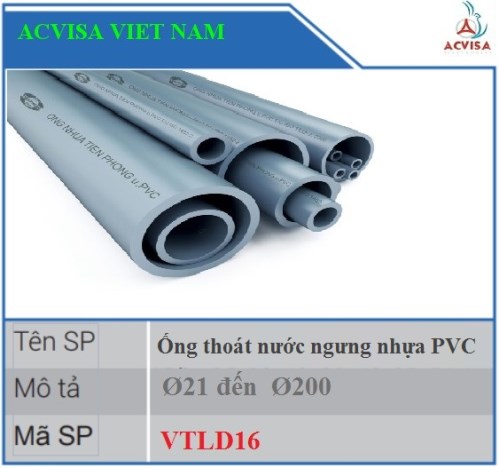 Ống thoát nước ngưng nhựa PVC