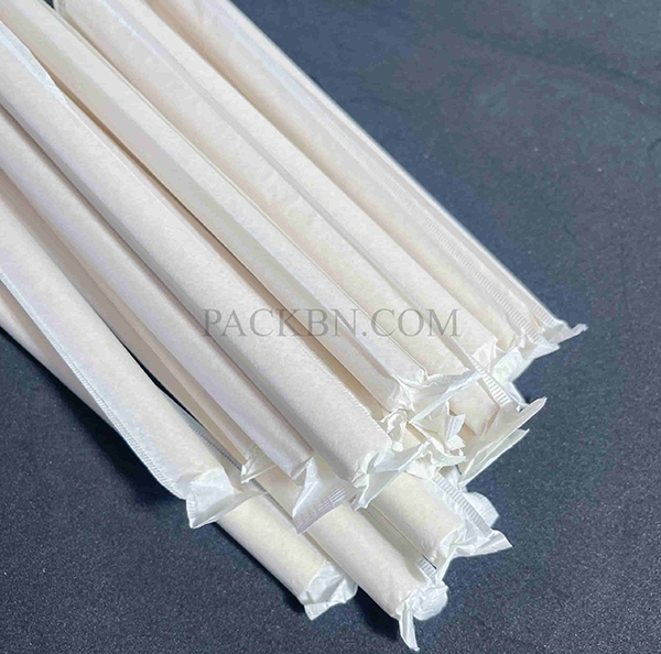 Ống hút giấy phi 12mm Kraft bọc giấy