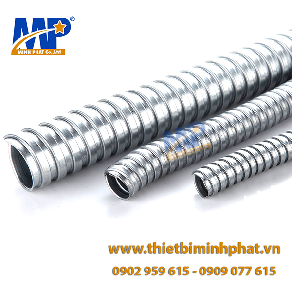 Ống ruột gà lõi thép không bọc luồn dây điện Minh Phát