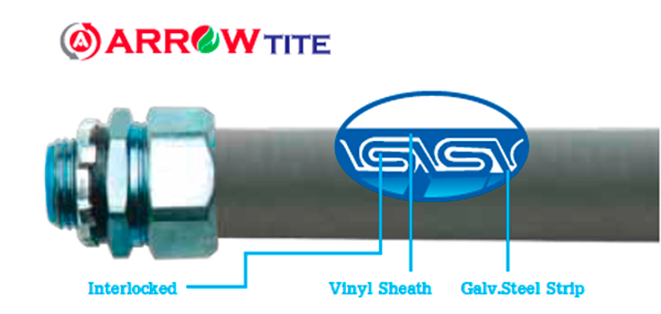 Ống ruột gà lõi thép luồn dây điện có bọc PVC