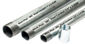 Ống thép mạ kẽm luồn dây điện loại ren IMC Class 3