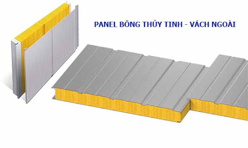 Panel bông thủy tinh vách ngoài