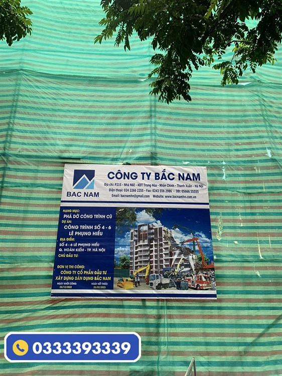 Phá dỡ công trình tạisố 6 Lê Phụng Hiểu, Tràng Tiền, Hoàn Kiếm, Hà Nội