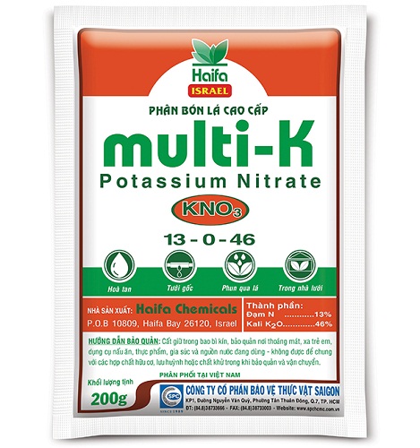 Phân bón lá, rễ MULTI K