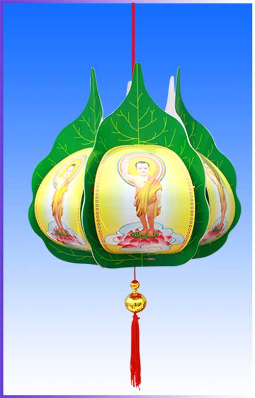 Đèn lồng phật đản lá bồ đè