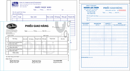 In phiếu giao hàng