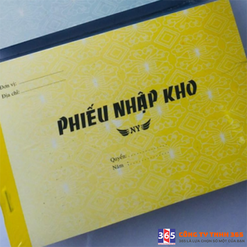 Phiếu nhập kho 2 liên dầy 13*19