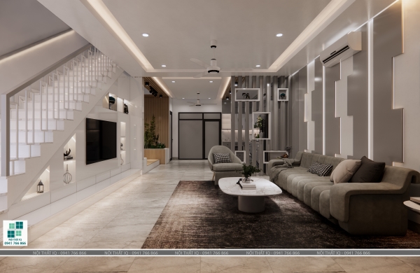 Thiết kế, thi công nội thất phòng khách
