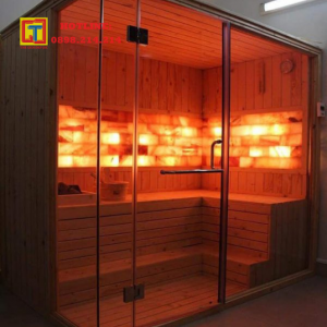 Phòng xông hơi khô kết hợp kính gỗ