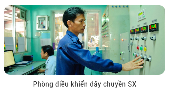 Phòng điều khiển dây chuyền sản xuất công ty Thiên Sinh