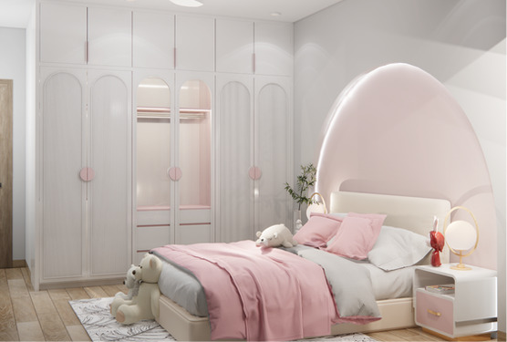 Thiết kế thi công nội thất phòng ngủ bé gái