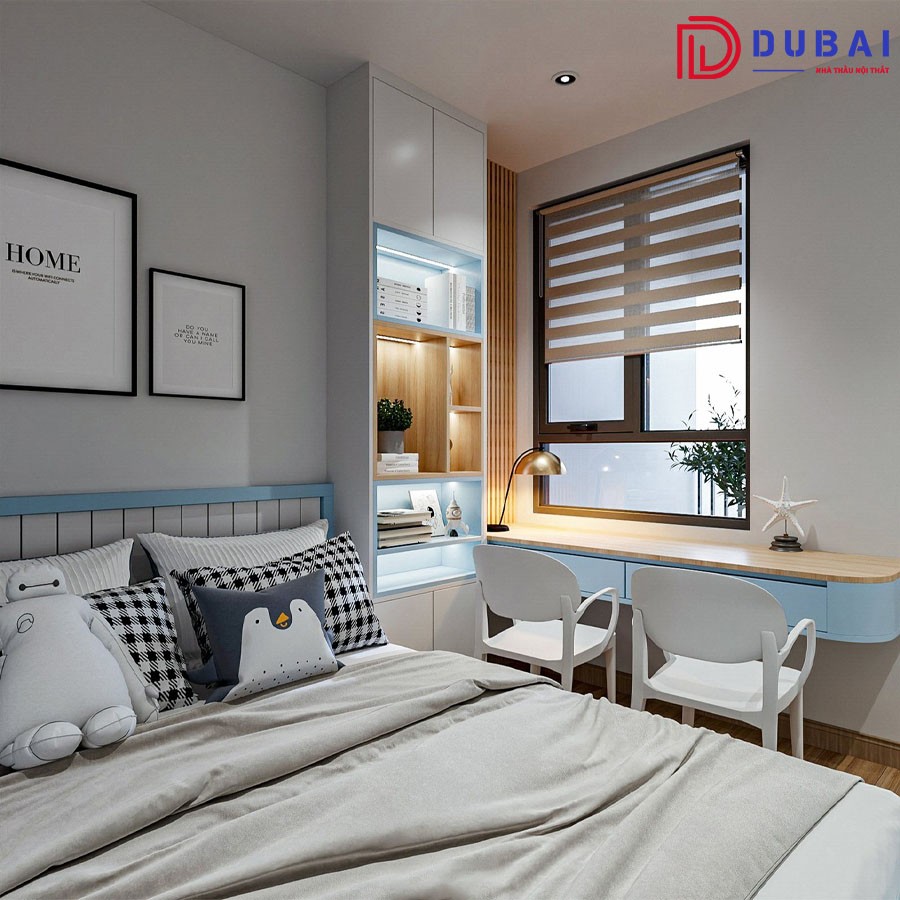 Phòng ngủ cho bé trai gỗ MDF PNBT-10