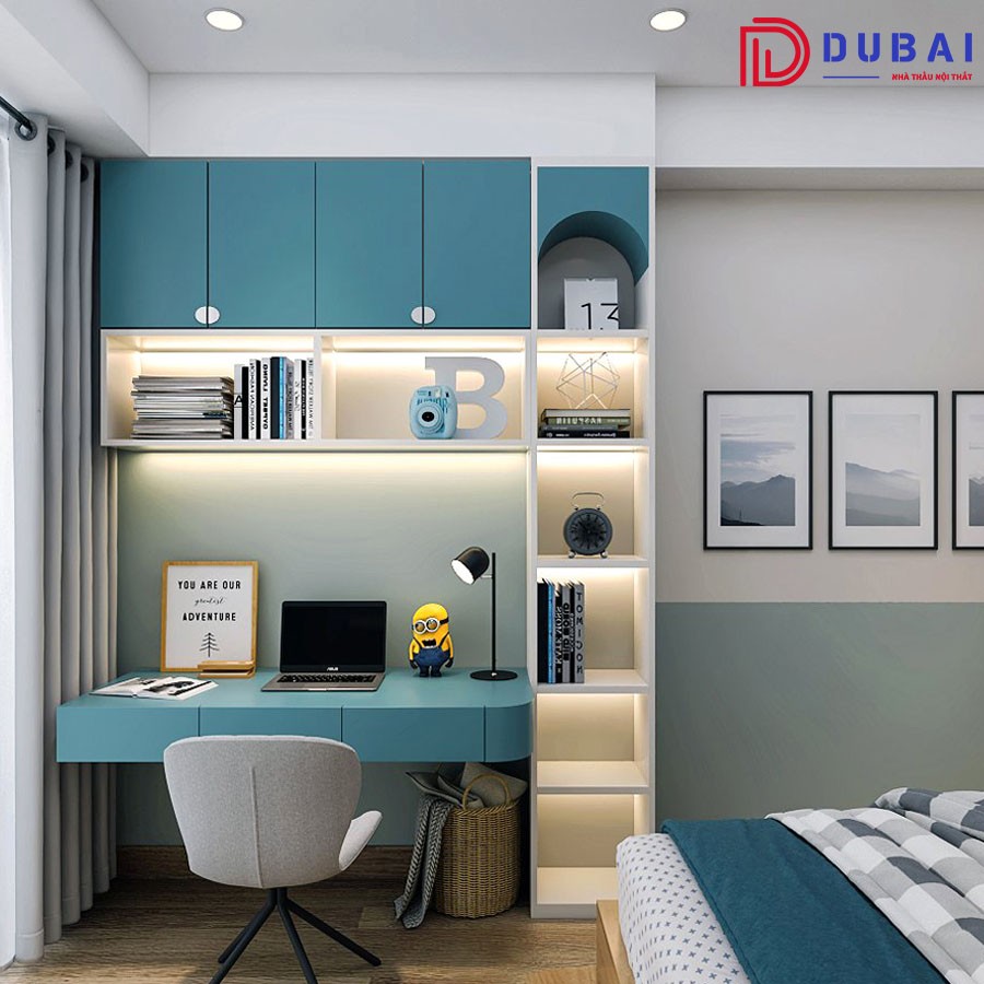 Phòng ngủ cho bé trai gỗ MDF PNBT-11