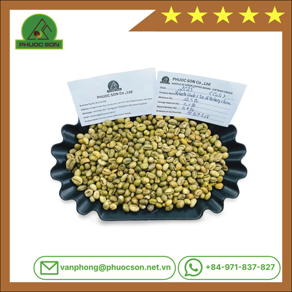 Robusta Grade 1 R18 với tỷ lệ lỗi 0.1% black & 0.3% broken