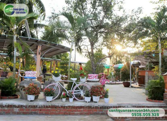 Thi công sân vườn quán cafe