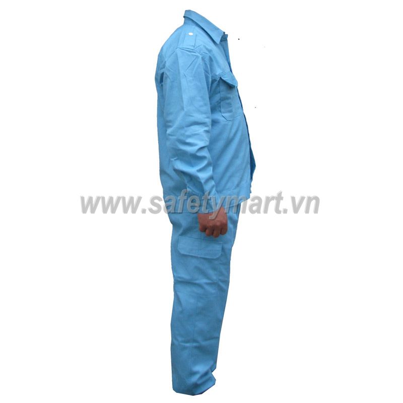 Quần áo kaki xanh lơ túi hộp Lam Giang