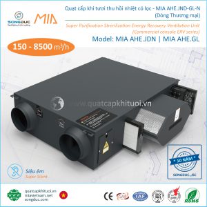 Quạt cấp khí tươi thu hồi nhiệt MIA-AHE-GL-JD
