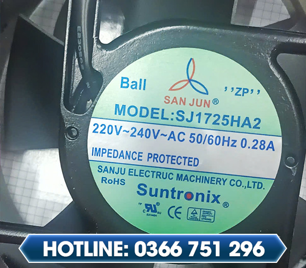Quạt gió Sanjun Suntronix 220-240V - 0,28A model: SJ1725HA2