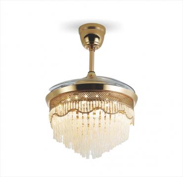 Quạt trần cánh xếp đèn led