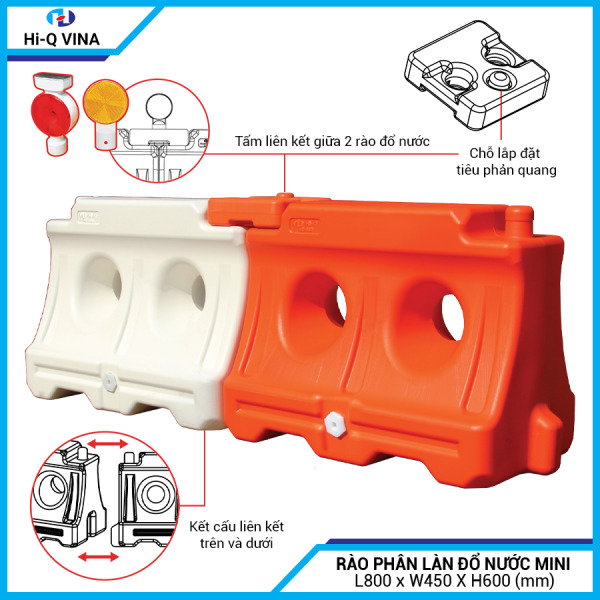 Rào phân làn đổ nước mini