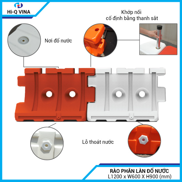 Rào phân làn đổ nước
