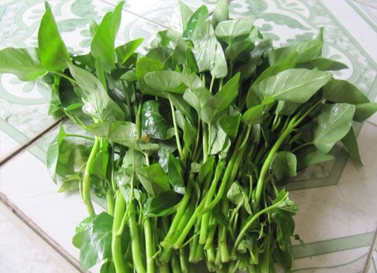 Rau muống lá
