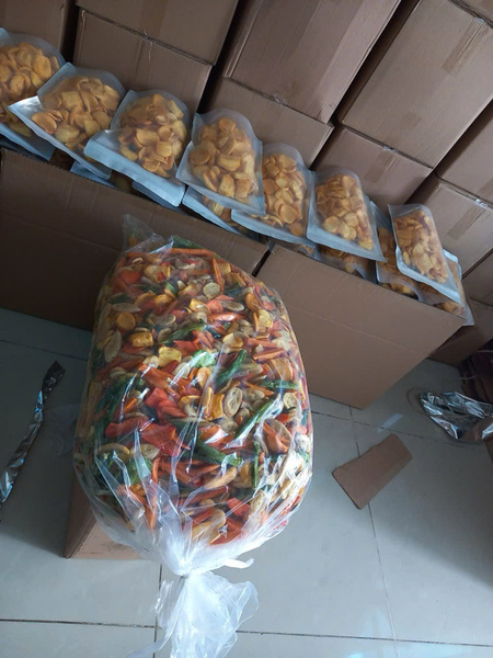 Rau củ quả sấy khô, giòn, 10kg/hộp