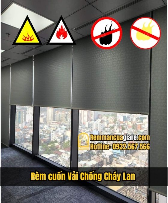 Rèm cuốn vải chống cháy lan an toàn