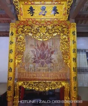 Rèm hạt gỗ hương hoa sen