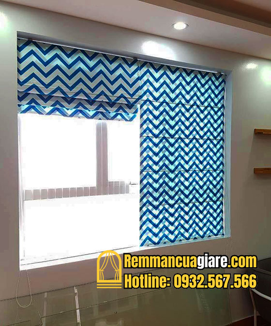Rèm Roman xếp lớp 2 lớp