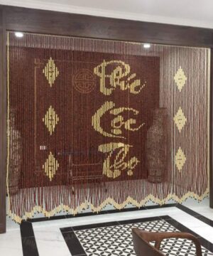 Rèm thờ hạt gỗ hương
