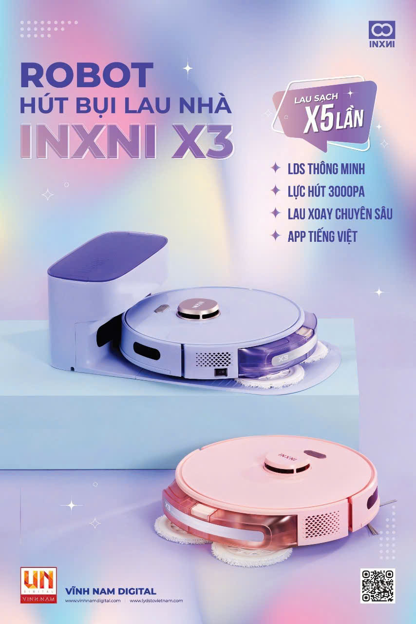 Robot hút bụi lau nhà INXNI X3