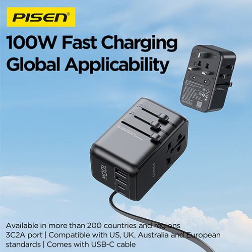Sạc du lịch PISEN Global Travel 100W 5 cổng