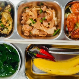 Tép ram, thịt xào cải dưa