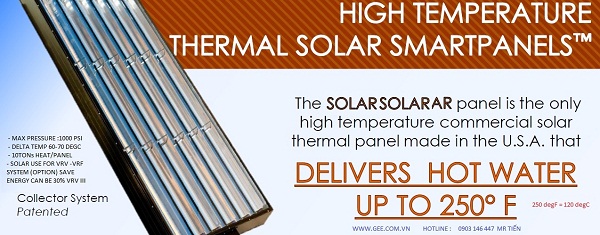 SOLAR PANEL FROM USAHOT WATER OUT MAX 120 DEGC