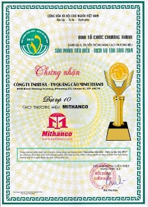 Đạt top 10 thương hiệu Mithanco
