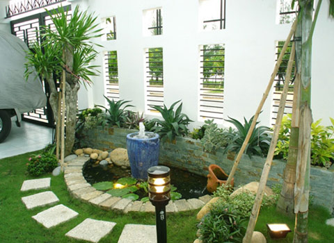 Thi công sân vườn