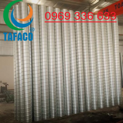 Ống tròn xoắn Tole tráng kẽm