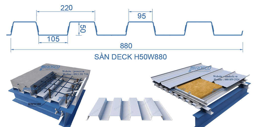 Sàn Deck H50W880