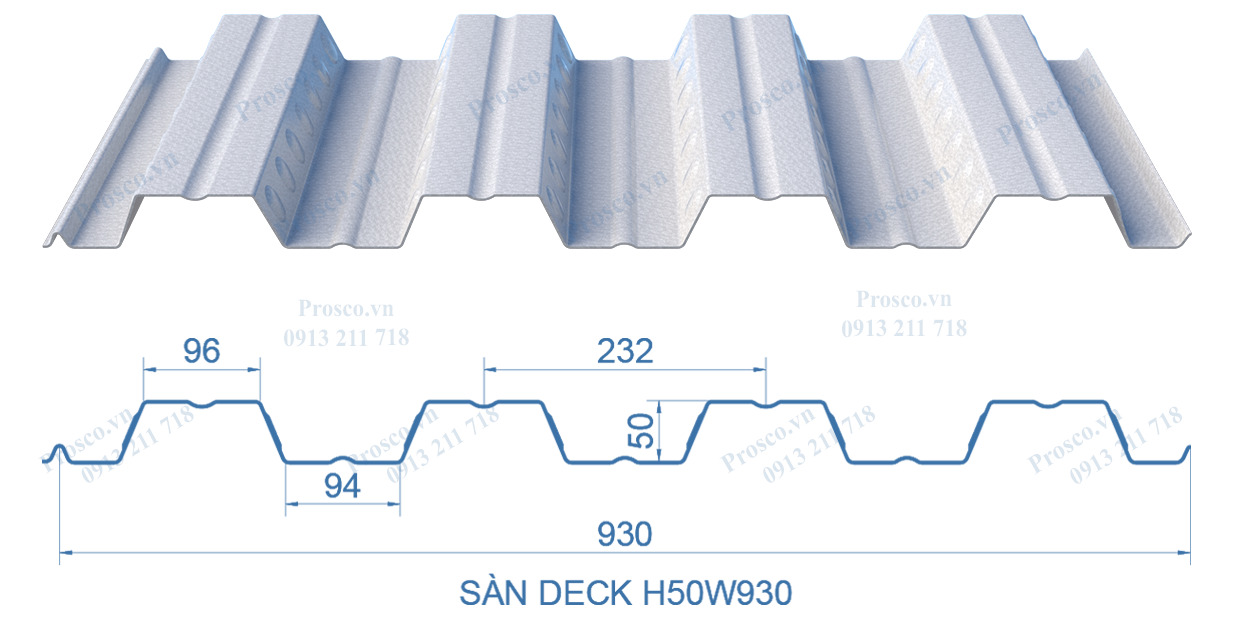 Sàn Deck H50W930