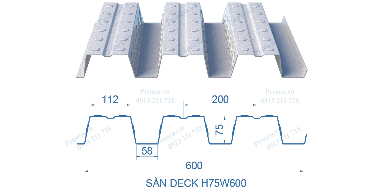 Sàn Deck H75W600