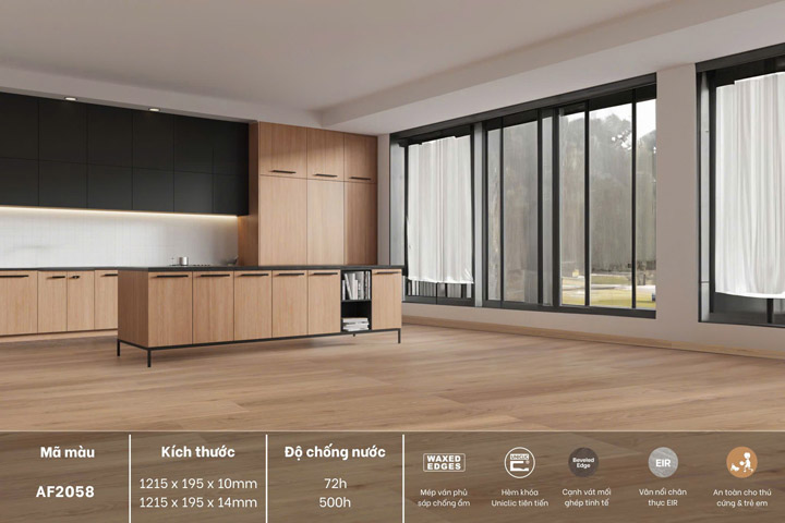 Sàn gỗ Rita Võ mã màu AF2058