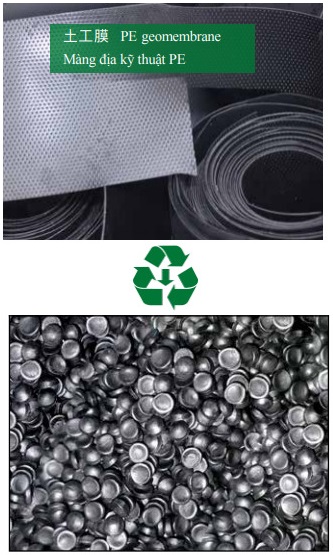 Sản xuất hạt nhựa từ màng địa kỹ thuật PE