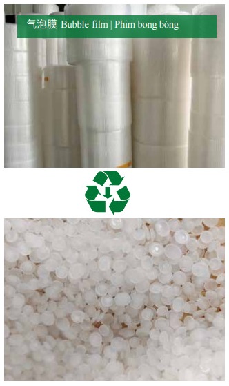 Sản xuất hạt nhựa từ phim bong bóng