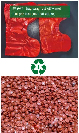 Sản xuất hạt nhựa từ túi phế liệu
