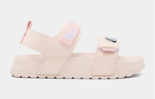 Sandal bé gái Little 4 monogram hồng