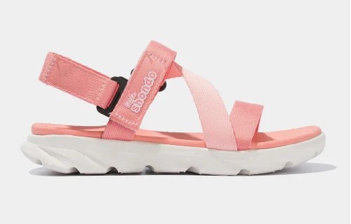 Sandal Little F6 sport hồng trắng