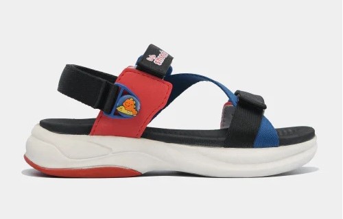 Sandal trẻ em Little 8 quai xoay đen