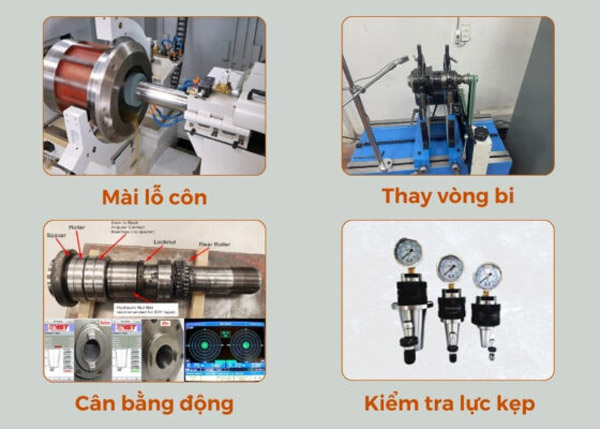 Sửa chữa các lỗi ở trục chính máy phay, tiện CNC