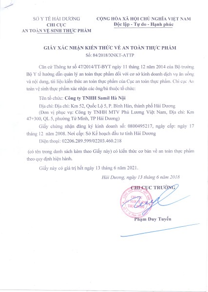 GXN kiến thức về an toàn thực phẩm